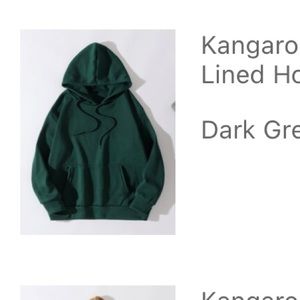 Solid Kangaroo Pocket Thermal Lined Drawstring Hoodie